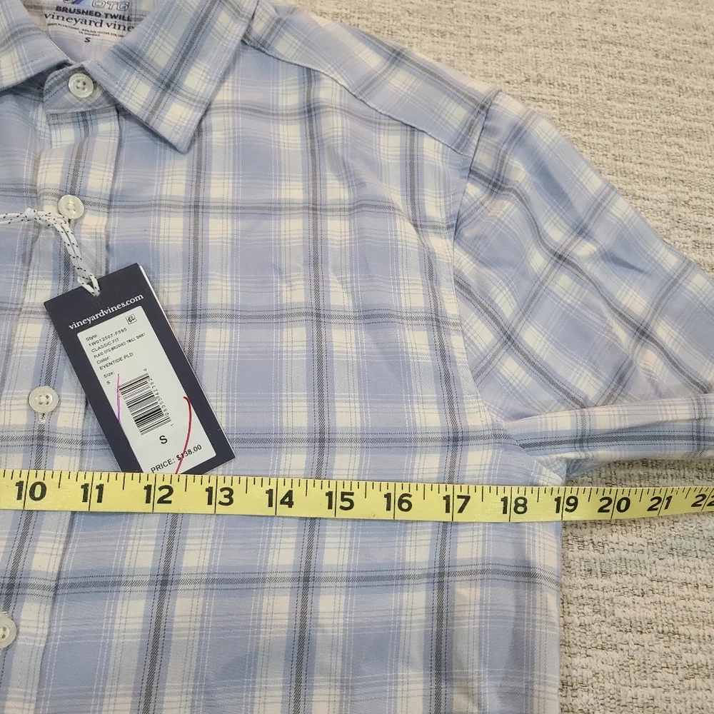NEW Vineyard Vines Shirt Brushed Twill Plaid On The Go OTG Performance Button Up - Picture 7 of 11